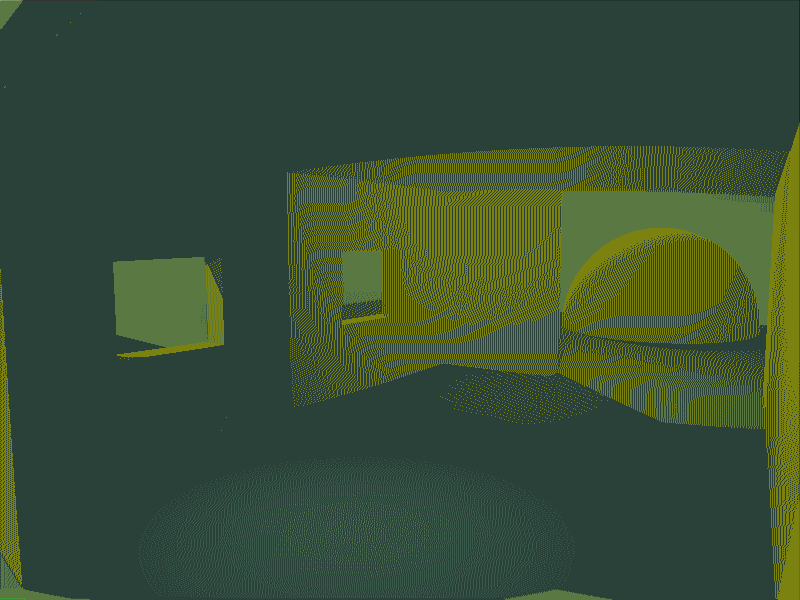A render dithered using the gameboy color palette